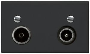 Presa d'antenna INS FLF R-TV 23dB di passaggio nero