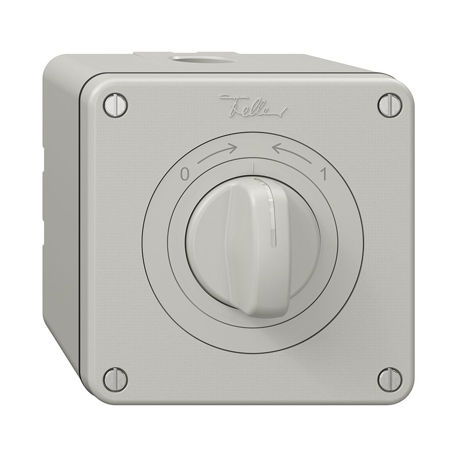 Contact pivotant NAP NEVO, avec manette, KS, 0<->1, gris clair