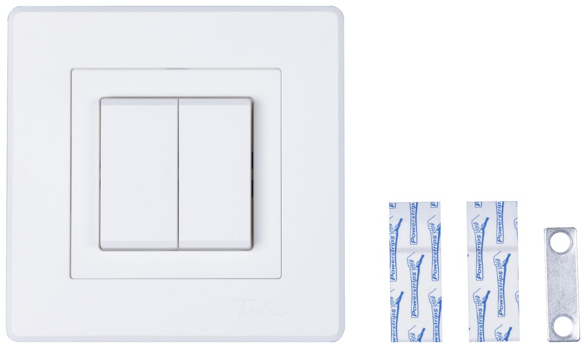 AP-Wandsender Omnio Doppeltaste ohne Beschriftung 4 Kanäle ws