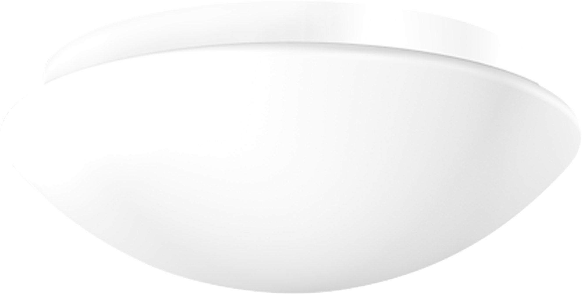 Lampada apparente RZB FLAT POLYMERO HF E27 1×45W IP43Ø305×115mm bianco