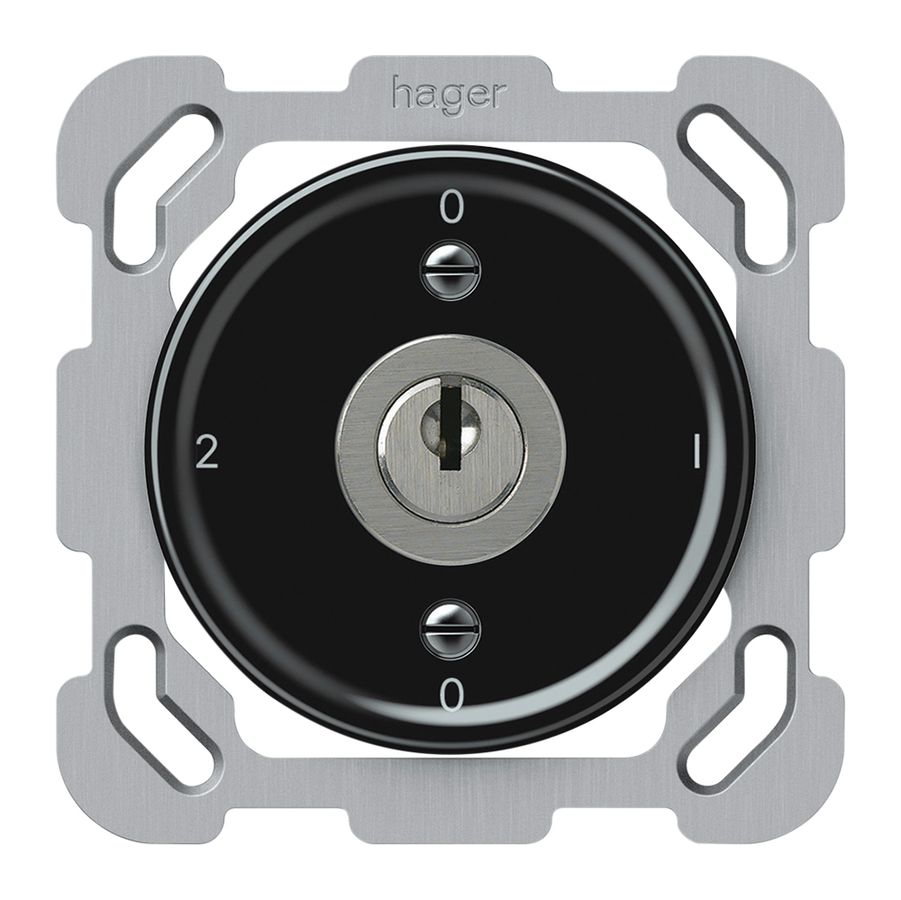 Interruttore a chiave INC origin commutatore 2/1L 16A 250V 0-1-0-2 77×77mm nero