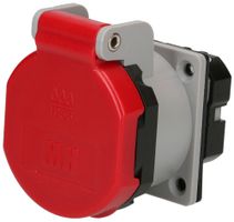 Prise INC MAX HAURI 1× norme suisse type 25 16A 400V 50×66×64mm IP55 rouge