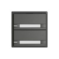 KNX-Taster RGB EDIZIO.liv SNAPFIX® Temperaturfüh.RGB-LED Pap.2×T 2-Tbed.dgu