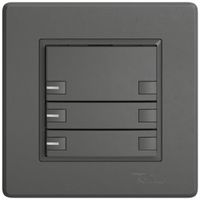 Pulsante universale INC EDIZIO.liv UNI SNAPFIX® s.LED 3× com.2T grs