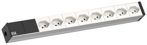 Steckdosenleiste 19" BACHMANN 8×T13 3m 1HE weiss