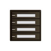 KNX-Taster RGB EDIZIO.liv SNAPFIX® Temperaturfüh.RGB-LED Pap.4×T 1-Tbed.br