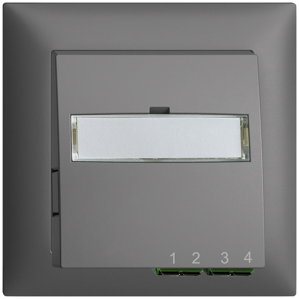 UP-Anschlussdose FTTH EDIZIOdue FH 2×LC APC Duplex FMI dunkelgrau