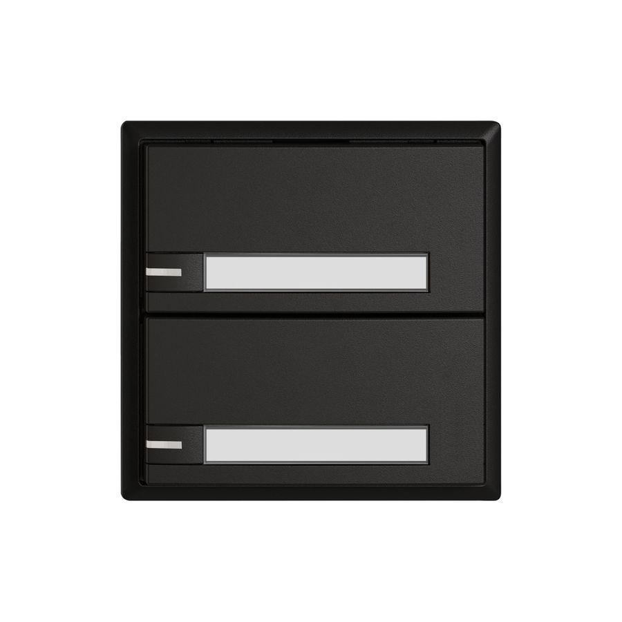 Poussoir KNX RGB EDIZIO.liv SNAPFIX® capteur temp.RGB-LED étiqu.2×com.1T no