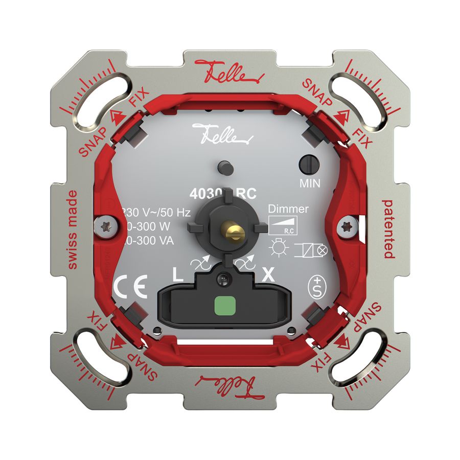 UP-Dimmer Feller SNAPFIX® bel.gn Phasenabschnitt 20…300W/20…300VA