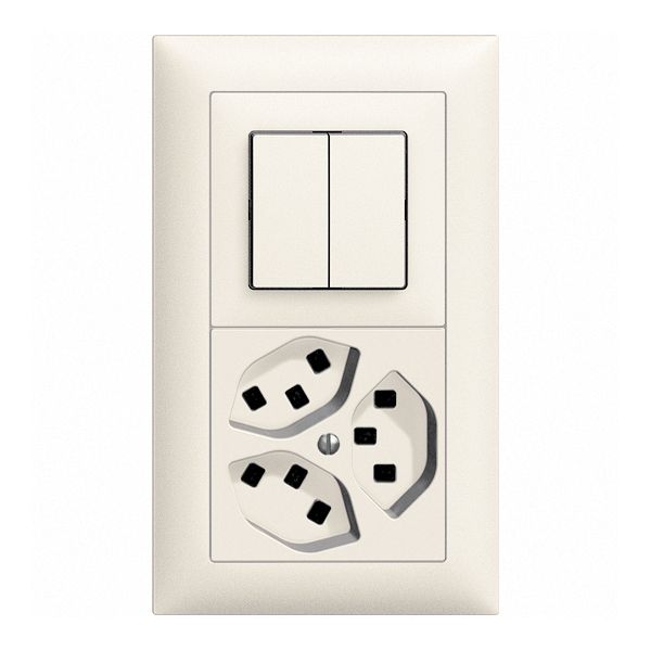 Combinaison ENC EDIZIOdue 2×1 vert. S1(3+3)/3×T23 blanc