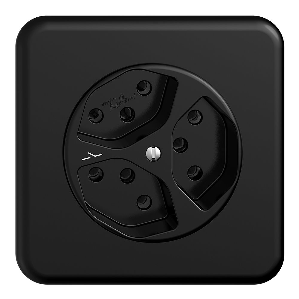 Frontset STANDARDdue schwarz 90×90mm 3×T13/1