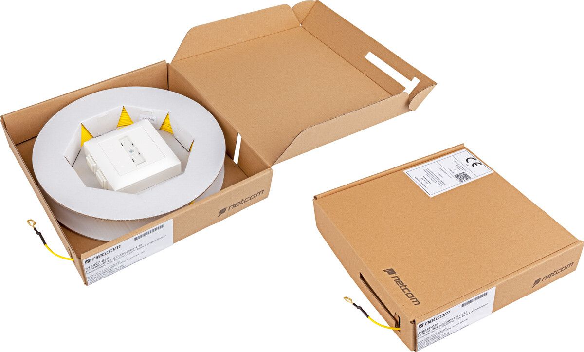 FTTH OTO inkl. Kabel 50m Inhousekabel, 4Fs, 4xLC/APC, LSFH. 4x SM