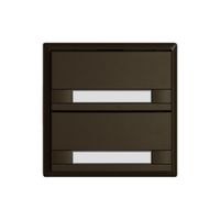 Poussoir KNX RGB EDIZIO.liv SNAPFIX® capteur temp.s.LED étiqu.2× comm.2T br