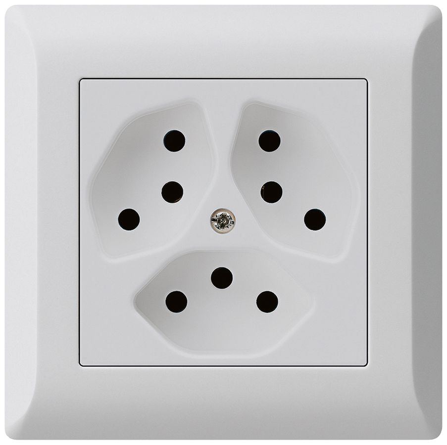 Prise ENC kallysto.line 3×T13 gris clair