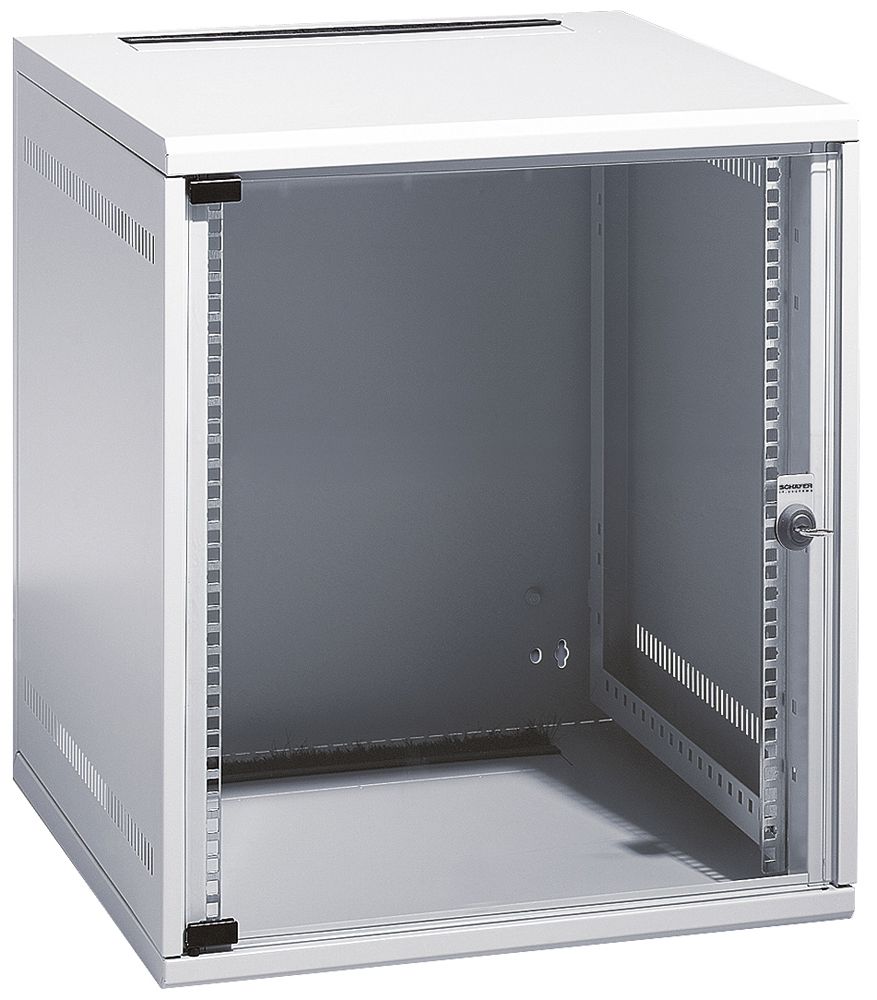 Wandgehäuse 19" Elcase 9HE, verglast, 570×475×600mm, Stahlblech grau