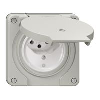 Presa NEVO N.CO, 1×T13, IP21, c.LED, grigio chiaro