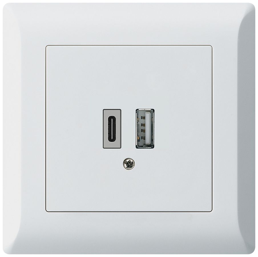 Prise de charge USB ENC kallysto.line 18W PD 1×type A 1×type C blanc