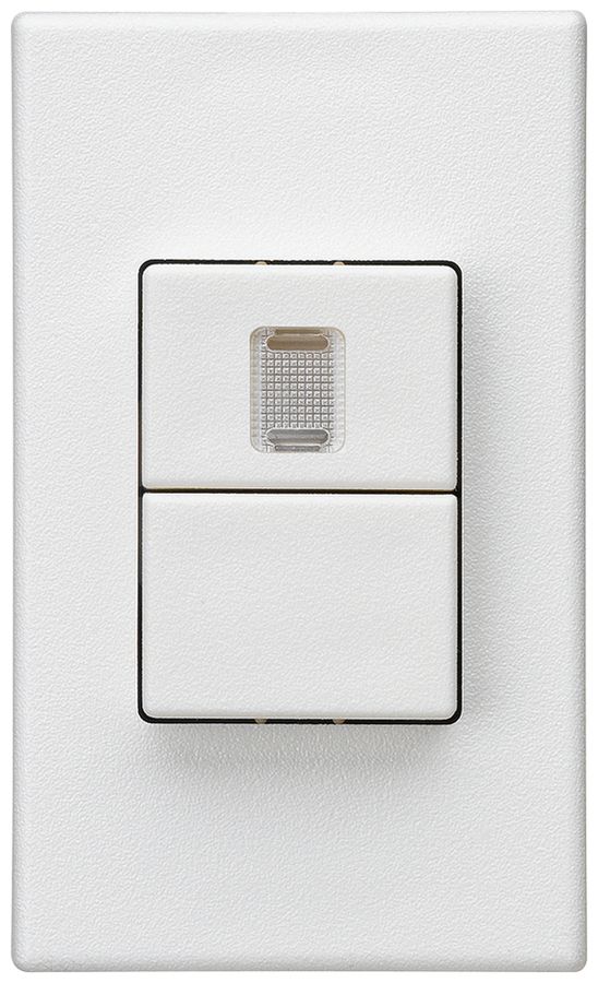 EB-Doppel-Taster Hager FLF 10A/250V 0/1L 1× beleuchtet weiss