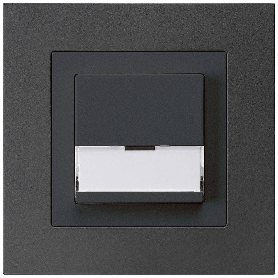Poussoir de sonnerie ENC avec porte-étiquette A/1L kallysto.pro noir