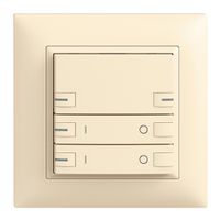 UP-Frontset EDIZIOdue zeptrionAIR ON/OFF 2K ohne Bezeichnung mit LED vanille