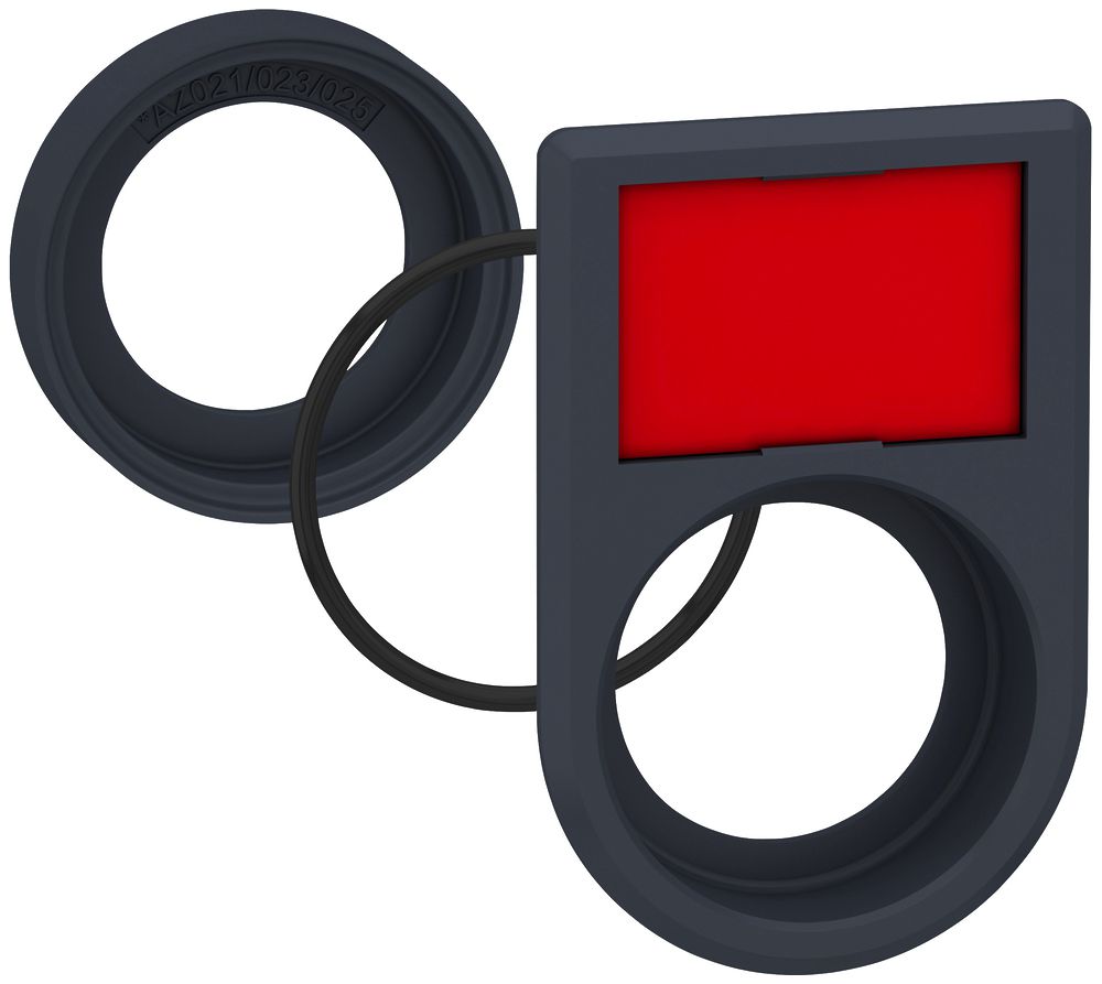 Set di montaggio Harmony p.tasto&lampada spia piatto, placcheta indicatrice 2×