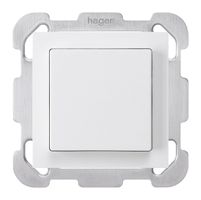 UP-Taster kallysto ARK 2L weiss mit Befestigungsplatte