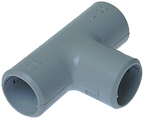 T-Stück PVC zu KIR M25 hellgrau