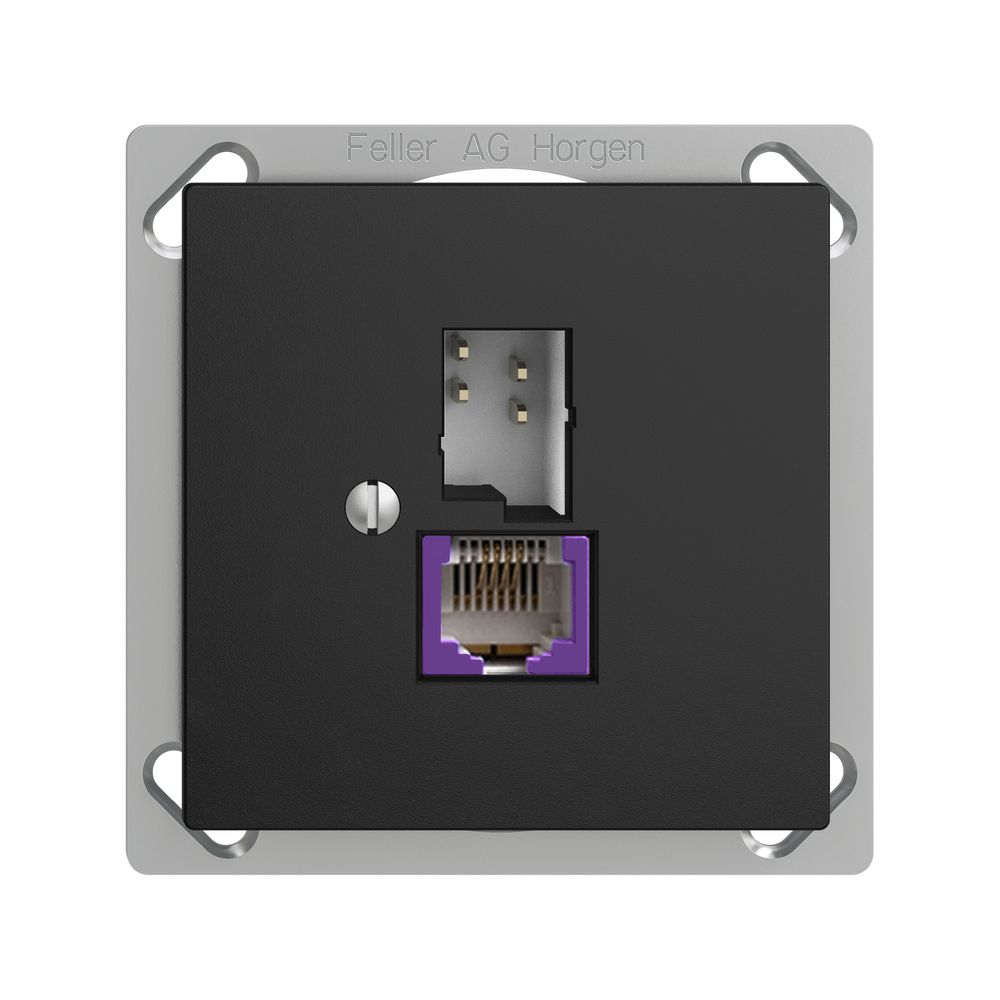 EB-Dose T+T 6P/1×RJ45 DSL-Breitband EDIZIOdue schwarz