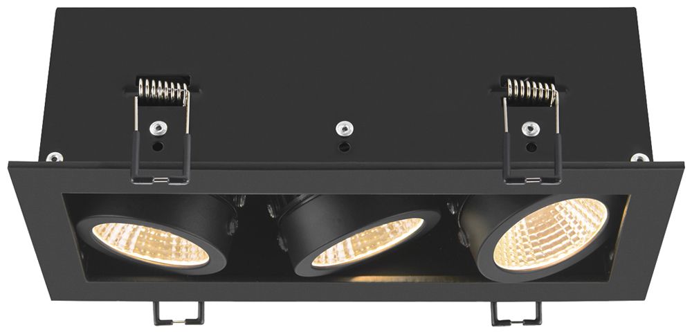 Downlight LED SLV KADUX Triple 20W 2350lm 3000K 38° REG 210×90mm nero