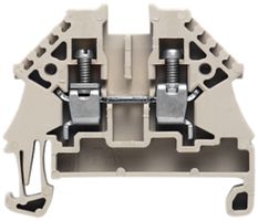 Durchgangs-Reihenklemme Weidmüller WDU N Schraubanschluss 4mm² 32A TS35 beige