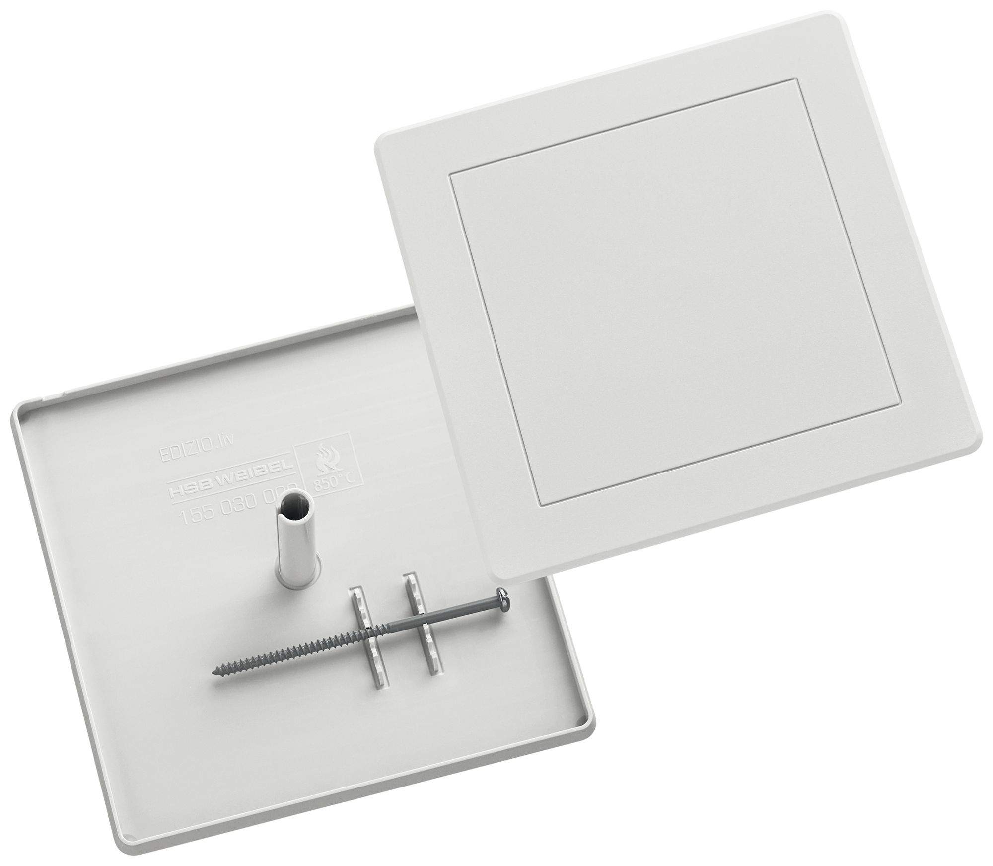 Couvercle à broches HSB Weibel 130×130mm Design EDIZIO.liv blanc