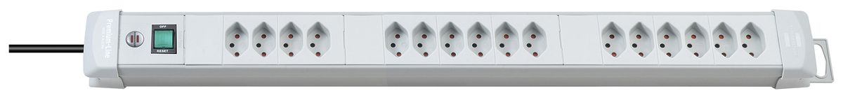 Presa multipla cleverLINE interruttore gancio 16×T13 3m H05VV-F 3×1.5mm² grc