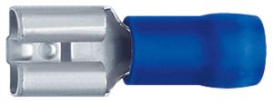 Flachsteckhülse Ferratec KSP teilisoliert PC flach 2.8×0.8mm 1.5…2.5mm² blau