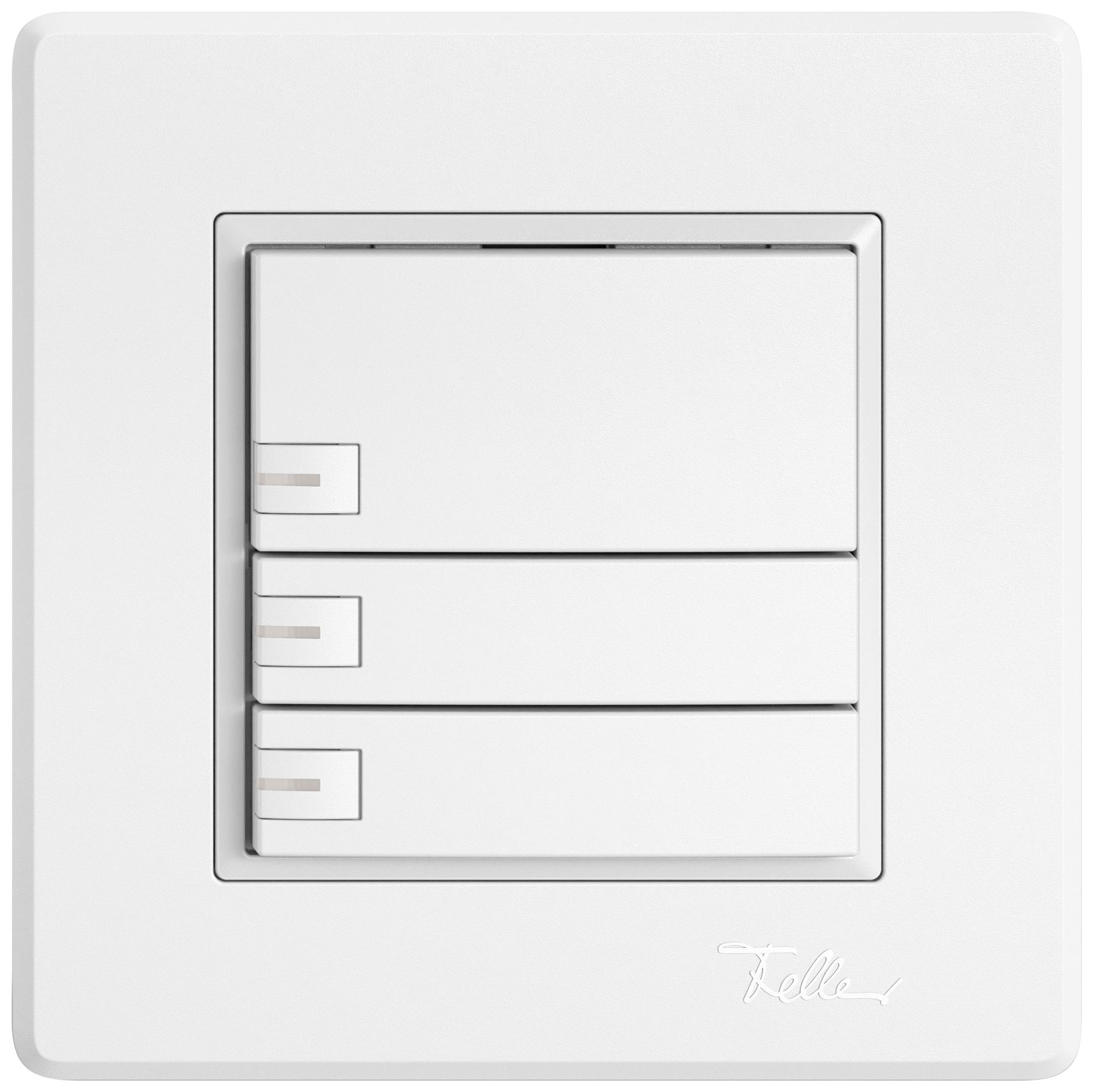 Poussoir universel ENC EDIZIO.liv UNI SNAPFIX® 5…48V a.LED bleu 3× comm.1T bc