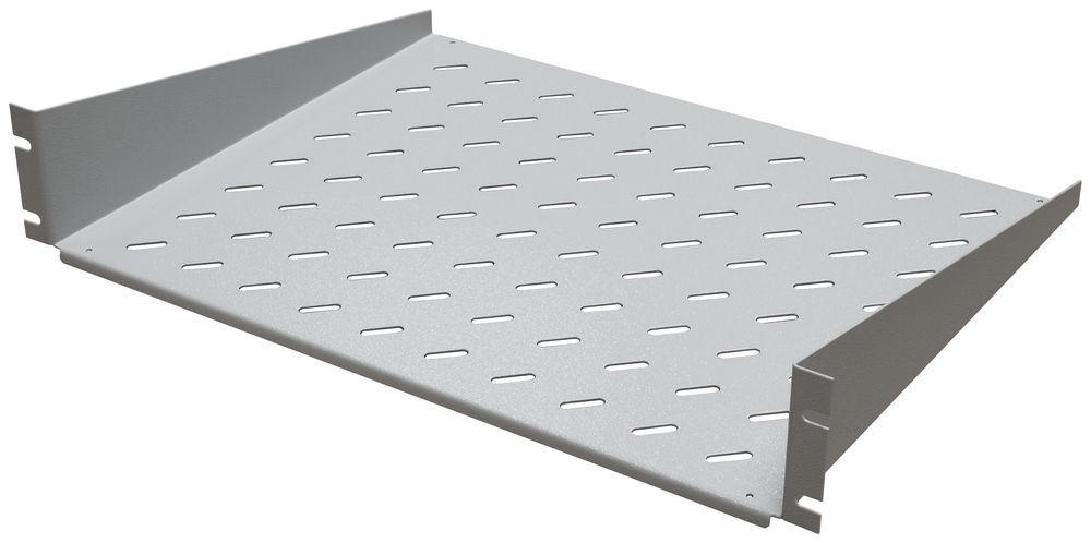 Geräteboden 19" fest, universal, 2HE, 350mm, 25 kg