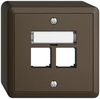 Kit de montage AP S-One EDIZIOdue FX pour 2×RJ45 droite, coffee