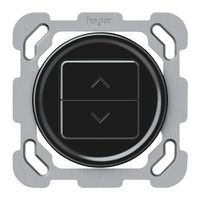 UP-Storenschalter origin 1P 2×Tasten 77×77mm schwarz