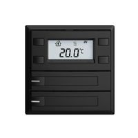 Pulsante RTH INC KNX 2×EDIZIOdue F nero, con carta+LED RGB