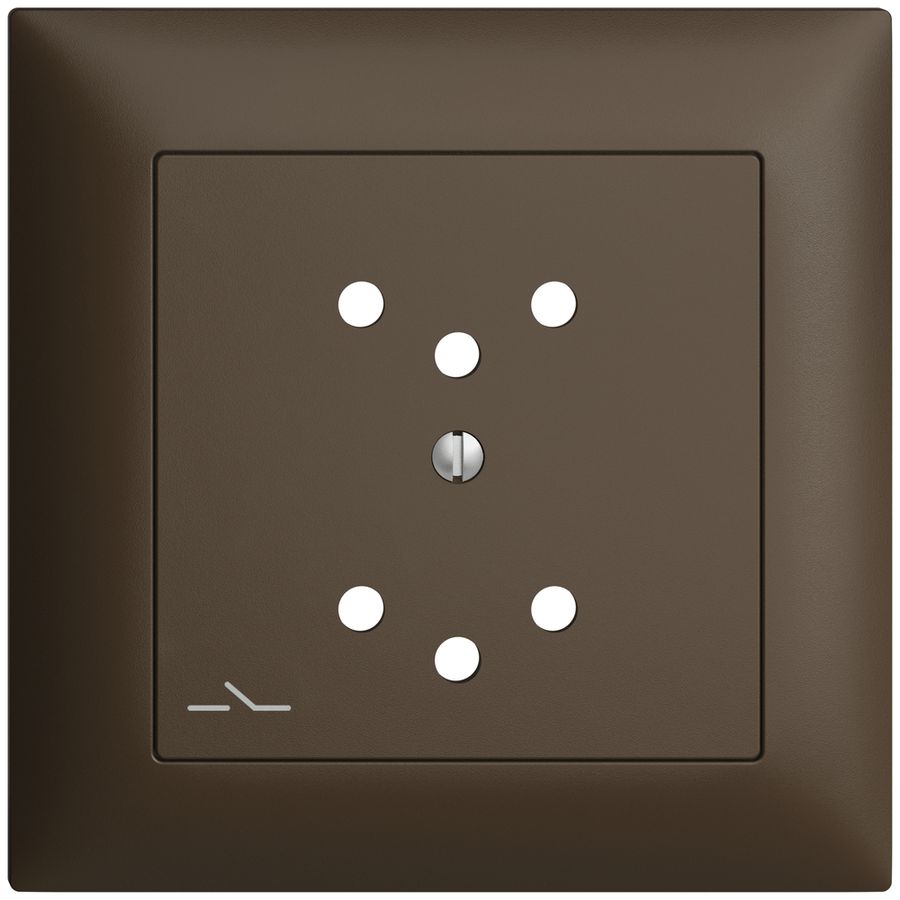 Frontset EDIZIOdue coffee 88×88mm 2×T12/1 mit Shutter