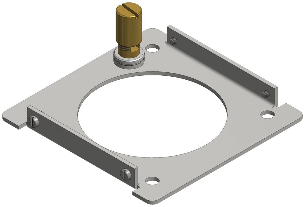 Bodenplatte Woertz mit Loch-Ø68mm grau