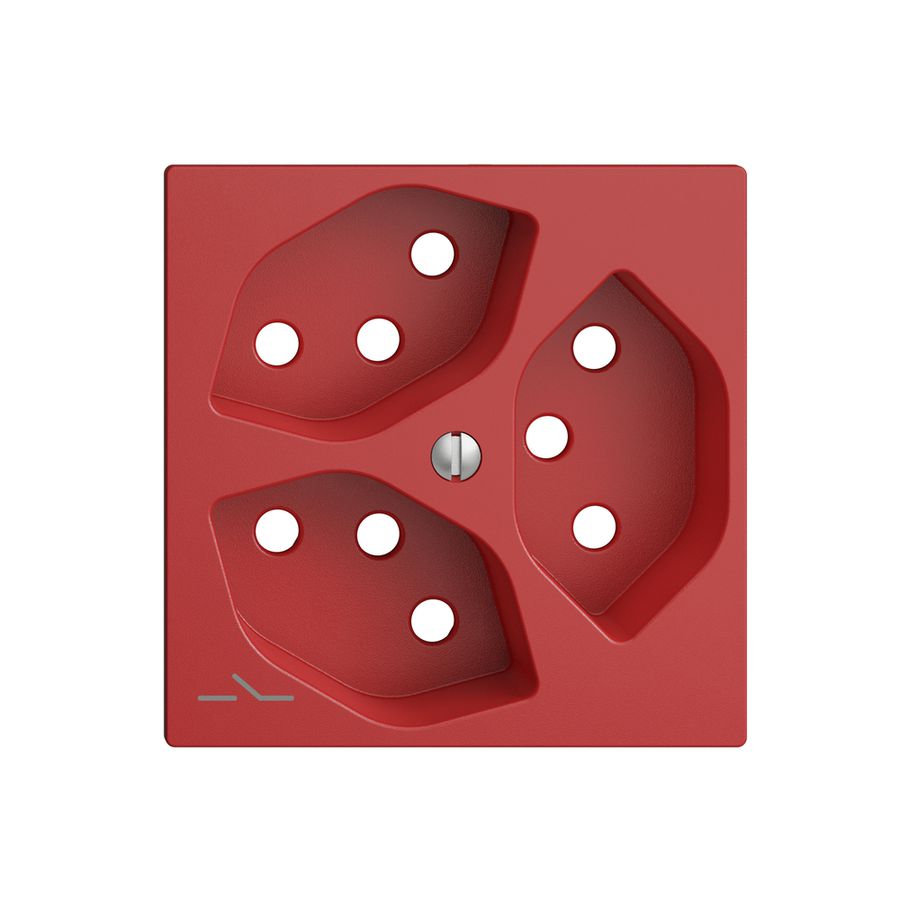 Frontplatte EDIZIOdue 3×T13 berry 1×S