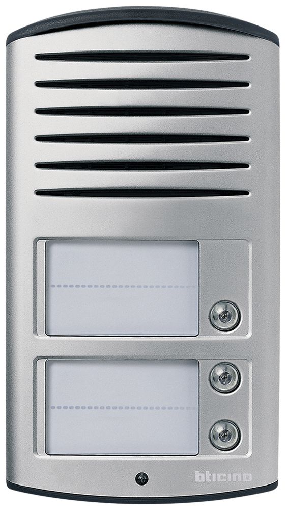 Poste audio externe AP Legrand SFERA LINEA 2000 3×poussoirs 176×98mm arg IP54