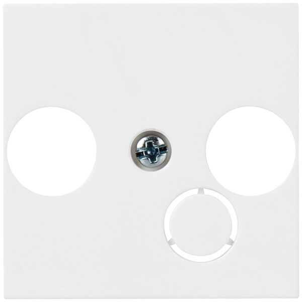 Plaque frontale MOS TV-R-donnée 2 modules blanc