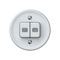 Leuchtdruckschalter origin Sch 1 (3+3) 2×LED 60×60mm weiss