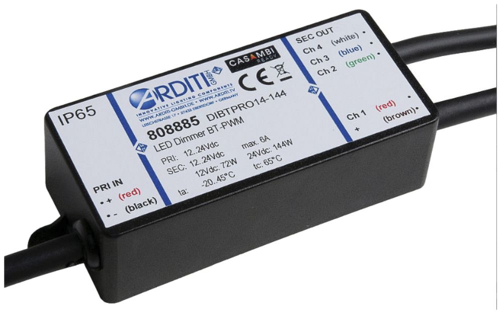 Commande de luminaires Elektrogros Casambi DIBTPRO14-144, 100×37×24mm