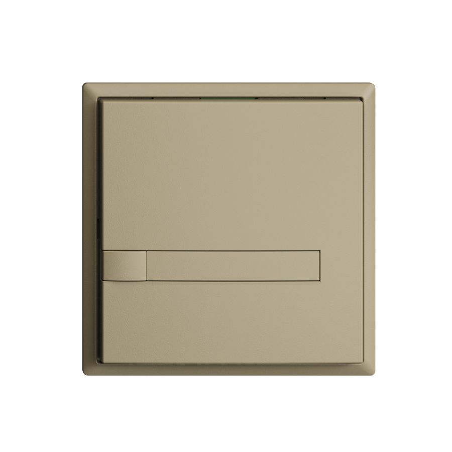Poussoir ENC KNX 1× EDIZIOdue sand RGB sans LED avec insert papier