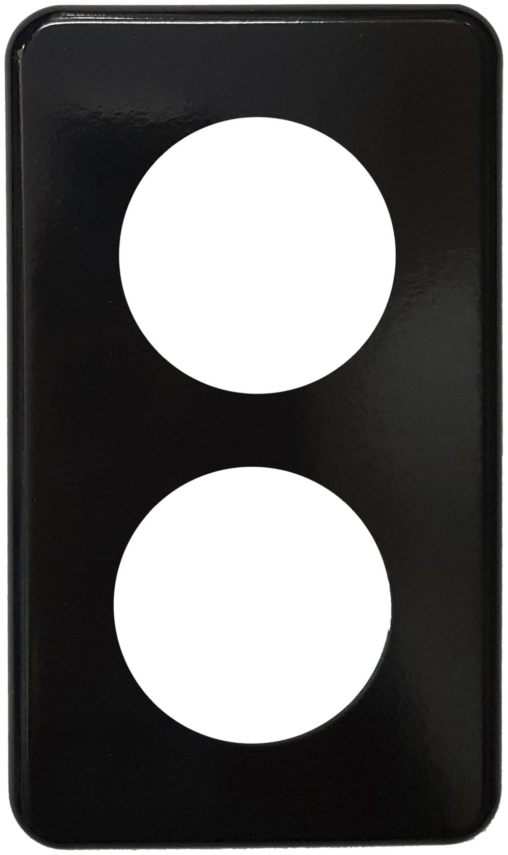 Plaque de recouvrement I-I 2×45mm noir