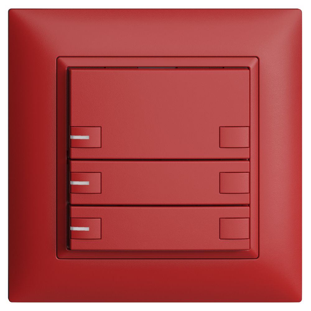 UP-KNX-Taster RGB EDUE FMI, 250mW, m.RGB-LED, 3×Taste, 2×Tastenb., ber