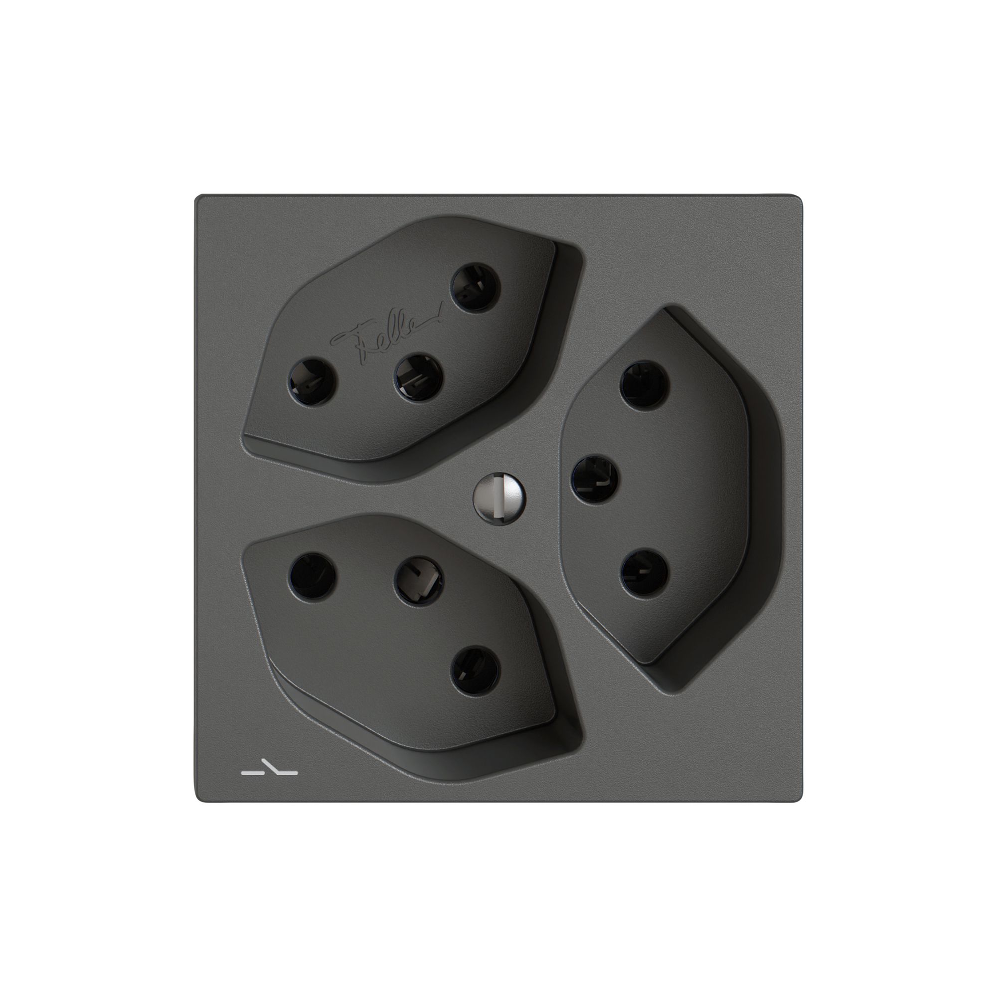 Steckdose EDIZIO.liv SNAPFIX® 3×T13 1×S dgu