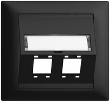 Kit montage INC EDIZIOdue FKE sortie oblique 2×R&M cat.5e/6/LC spécial, noir